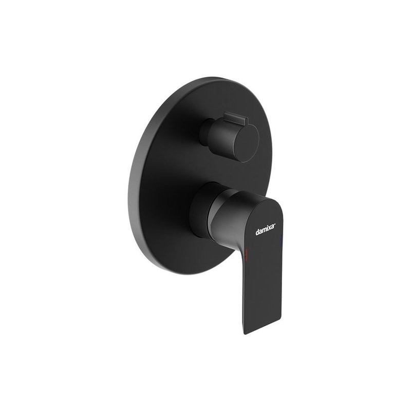 Душевая система с тропическим душем Damixa Apollo 947510300 черная матовая, скрытого монтажа, смеситель для 3 потребителей, излив, верхний душ, встраиваемый душевой комплект, гарантия 10 лет, Дания