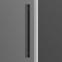 Душевая дверь в нишу Vincea Soft VDS-3SO120CLGM 120 см, профиль вороненая сталь, стекло прозрачное