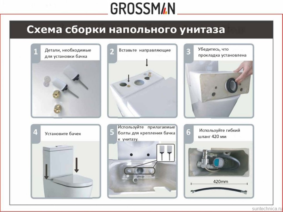 Унитаз-моноблок напольный Grossman GR-4486SQ