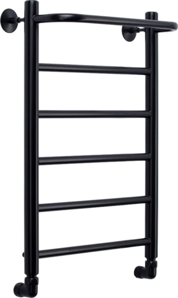 Полотенцесушитель водяной Comfysan Capri W-6 60х40 60x45 см, черный матовый, лесенка