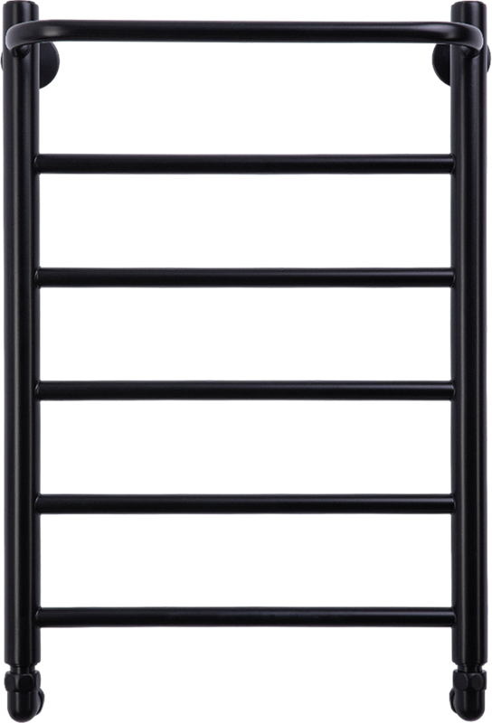 Полотенцесушитель водяной Comfysan Capri W-6 60х40 60x45 см, черный матовый, лесенка