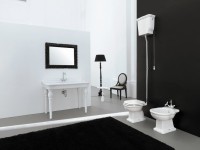 Унитаз ArtCeram Hermitage HEV002 с высоким бачком, с микролифтом, фурнитура хром