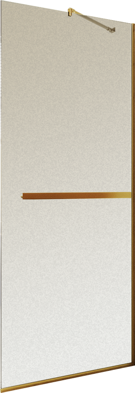 Душевая перегородка Maybahglass MGD-719-3у 119 см, профиль золото, стекло сатин