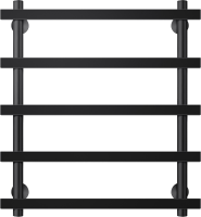 Полотенцесушитель водяной Secado Понтида 1 60x60 см, матовый черный, лесенка