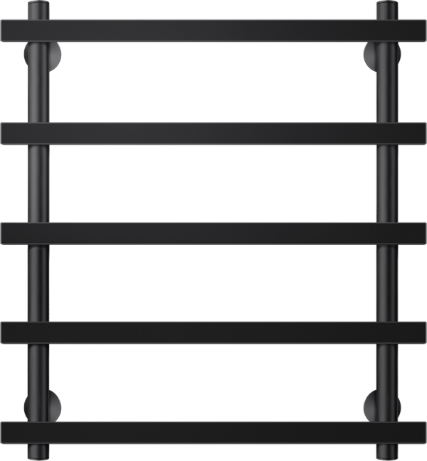 Полотенцесушитель водяной Secado Понтида 1 60x60 см, матовый черный, лесенка