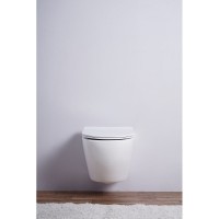 Комплект 3 в 1 Унитаз подвесной Esbano Azalea ESUPAZALW + Инсталляция Fram + Кнопка ESINMTK60ST цвет сатин