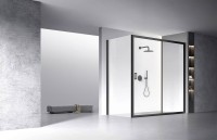 Душевой уголок Veconi Rovigo RV-060B 160х120 см, профиль матовый черный, стекло прозрачное