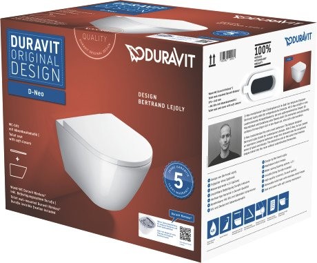 Унитаз подвесной Duravit D-Neo 2577090000, безободковый