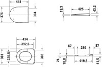 Унитаз подвесной Duravit D-Neo 2577090000, безободковый