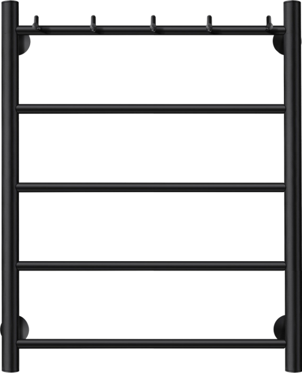 Полотенцесушитель электрический Secado Триада 1 К 60x50 см, подключение справа, матовый черный, лесенка