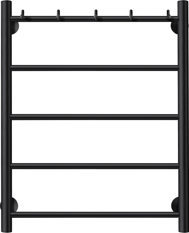 Полотенцесушитель электрический Secado Триада 1 К 60x50 см, подключение справа, матовый черный, лесенка