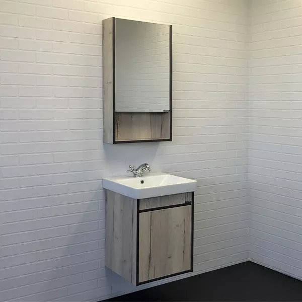 Мебель для ванной комнаты Comforty Вена 45 подвесная, дымчатый дуб