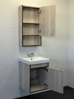 Мебель для ванной комнаты Comforty Вена 45 подвесная, дымчатый дуб