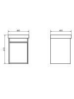 Мебель для ванной комнаты Comforty Вена 45 подвесная, дымчатый дуб