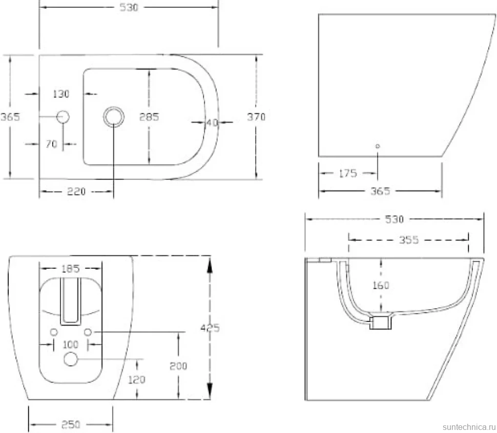 Биде напольное ArtCeram Faster FSB002