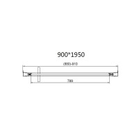 Душевая дверь Vincea Slim 8mm VDP-4SL900CL, хром, стекло прозрачное