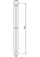 Полотенцесушитель водяной Secado Сандриго 2К 1000/70 100x10 см, матовый черный, I-образный