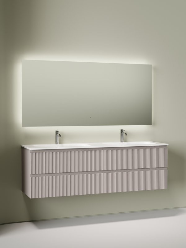 Комплект Тумба для комплекта Sancos Snob T 80, doha soft 2 шт + Мебельная раковина Ceramicanova Grace CN7023 + Донный клапан для раковины Ceramicanova CN2000, 2 шт+ Смеситель для раковины Sancos Etna, хром, SC9001CH 2 шт + Зеркало для ванной комнаты Sanco