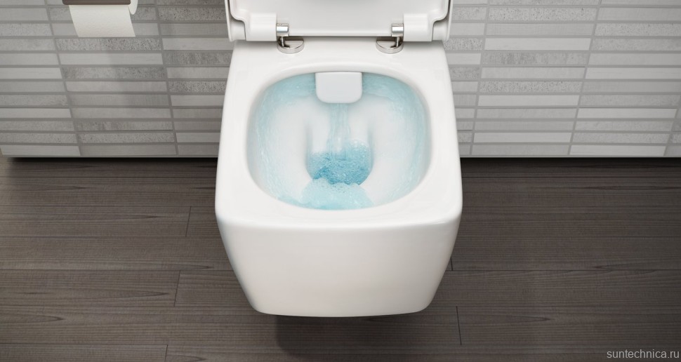 Унитаз подвесной VitrA Metropole Rim-Ex 7672B003-1686 с функциями VitrAflush и VitrAfresh, с емкостью для чистящей жидкости