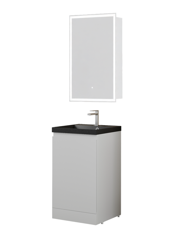 Мебель для ванной комнаты Style Line Батлер Люкс Plus 50 напольная, белый глянец, раковина антрацит