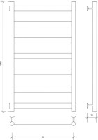 Полотенцесушитель водяной Secado Комано 2 100х50 100x55 см, хром, лесенка