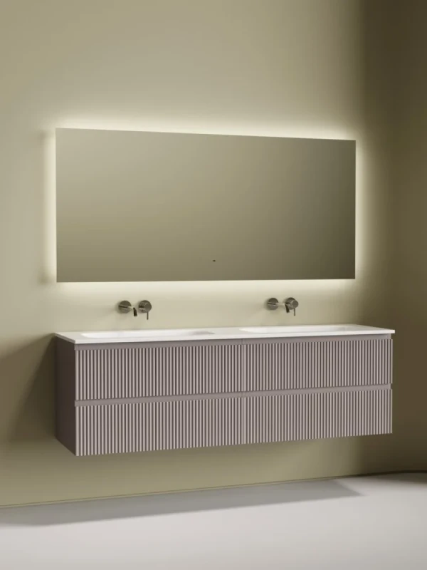 Комплект Тумба Sancos Snob R 80, 2 шт. + Раковина Ceramicanova Grace CN7023wx+ Донный Ceramicanova CN2000, 2 шт. + Смеситель Sancos Etna SC9004CH, 2 шт. + Зеркало Sancos Square 1600х800 SQ1600
