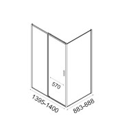 Душевой уголок Aquanet Pleasure Evo AE65-N140-BT 140х90, профиль матовый черный, стекло прозрачное