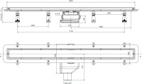 Душевой трап (лоток) Pestan Confluo Premium Line 850 белое стекло/сталь