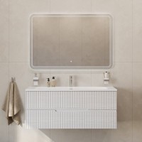 Мебель для ванной комнаты Cezares Duet 120 ясень белый софт, раковина Cezares CZR-8073-120