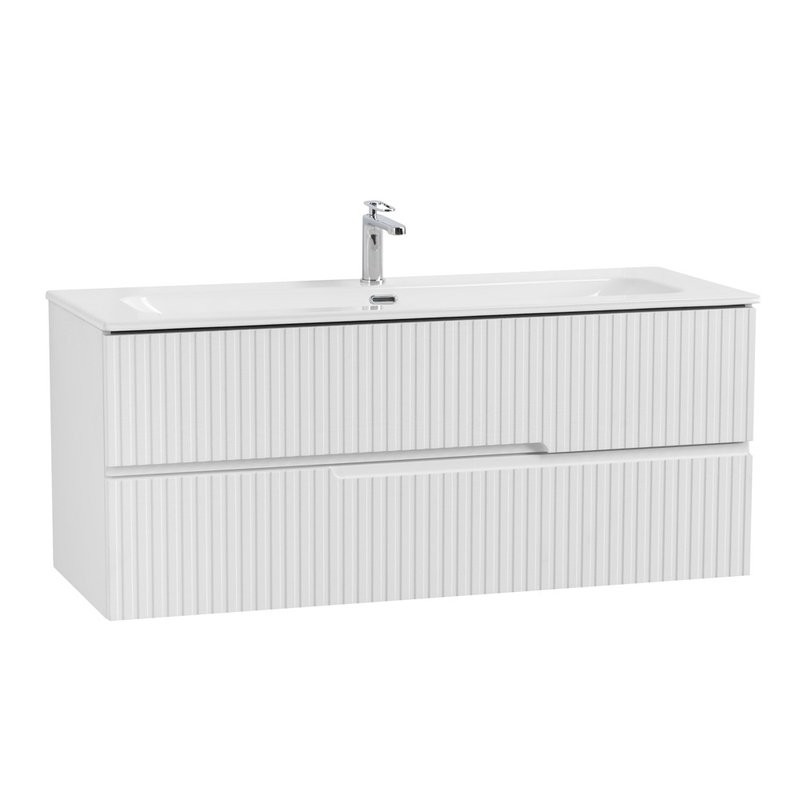 Мебель для ванной комнаты Cezares Duet 120 ясень белый софт, раковина Cezares CZR-8073-120