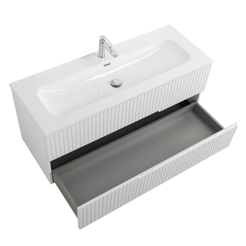 Мебель для ванной комнаты Cezares Duet 120 ясень белый софт, раковина Cezares CZR-8073-120