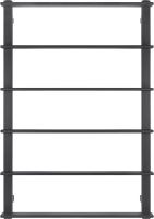 Полотенцесушитель электрический Secado Лорето 80х50 85x55 см, подключение слева, черный матовый, лесенка