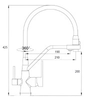 Смеситель для кухни BOCH MANN Else BN BM10428 серый