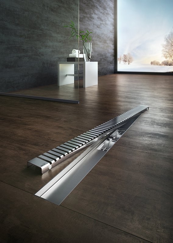 Душевой трап (лоток) AlcaPlast APZ1 SMART-LINE-550 с опорами и решеткой
