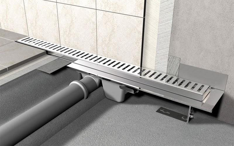 Душевой трап (лоток) AlcaPlast APZ1 SMART-LINE-550 с опорами и решеткой