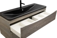 Тумба с раковиной BelBagno Acqua 120 подвесная, pino scania, черная матовая раковина