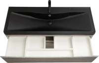 Тумба с раковиной BelBagno Acqua 120 подвесная, pino scania, черная матовая раковина