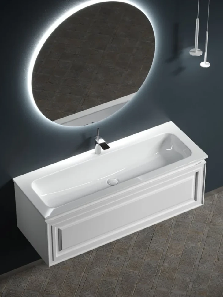 Мебель для ванной комнаты Sancos Very 120 bianco, раковина CN7017