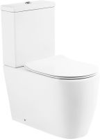 Унитаз-компакт напольный BelBagno Marino BB105CPR безободковый, крышка BB2034SC с микролифтом, бачок BB105T