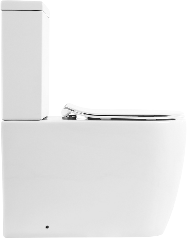 Унитаз-компакт напольный BelBagno Marino BB105CPR безободковый, крышка BB2034SC с микролифтом, бачок BB105T