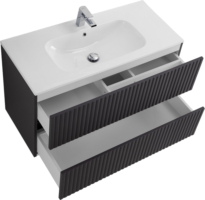 Тумба с раковиной Art&Max Torino 90 подвесная, графит