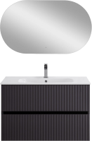 Тумба с раковиной Art&Max Torino 90 подвесная, графит