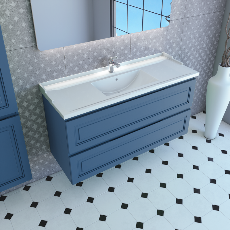 Мебель для ванной комнаты Caprigo Wales Смальти 120 бриллиантово-синяя