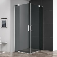 Душевой уголок Cezares Slider AH 2 90/100-100/110 Grigio Cr профиль хром, стекло серое