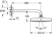 Верхний душ Grohe Tempesta 210 26411000