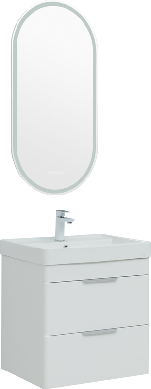 Мебель для ванной комнаты Aquanet Ирис new 60 подвесная, 2 ящика