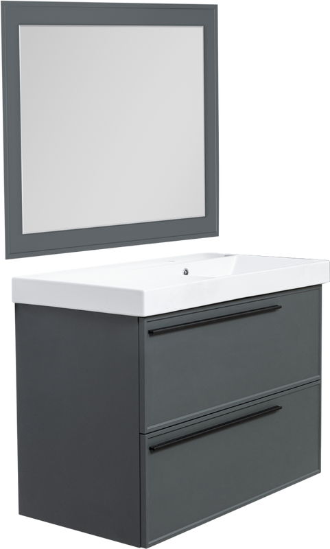 Мебель для ванной комнаты La Fenice Elba Twin 80 серая