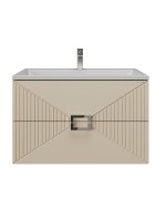 Тумба с раковиной Grossman Луксор 80 матовая бежевая