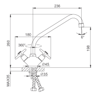 Смеситель для кухни Splenka S80.41 хром
