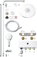 Душевая стойка Grohe Euphoria SmartControl 310 Duo 26507LS0 белая луна, с термостатом